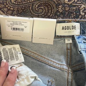 AGOLDE NEW NEW NEW high rise straight crop size 26 new with tags never worn